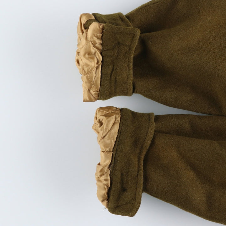 Burberry's padded wool sports jacket, size L, men's wool Khaki type brown Vintage Second Hand