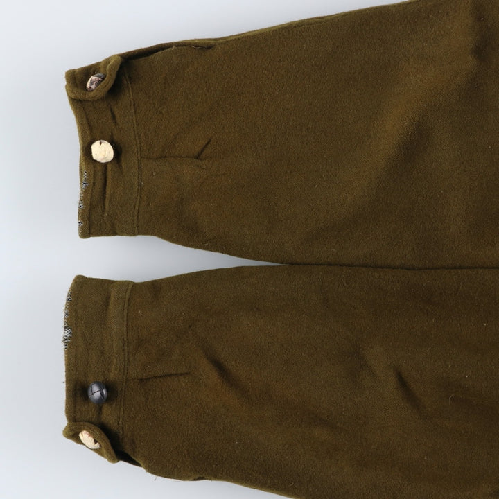 Burberry's padded wool sports jacket, size L, men's wool Khaki type brown Vintage Second Hand