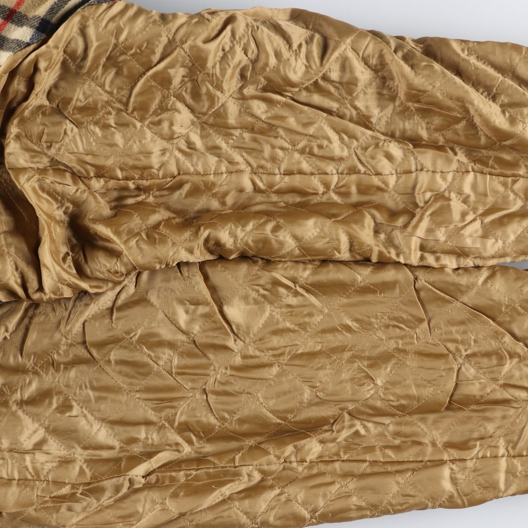 Burberry's padded wool sports jacket, size L, men's wool Khaki type brown Vintage Second Hand