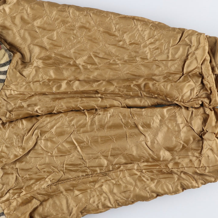 Burberry's padded wool sports jacket, size L, men's wool Khaki type brown Vintage Second Hand
