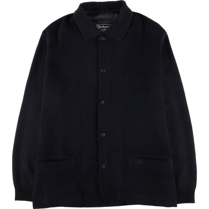 Burberry's wool jacket, men's size XL unclear navy blue type Vintage Second Hand