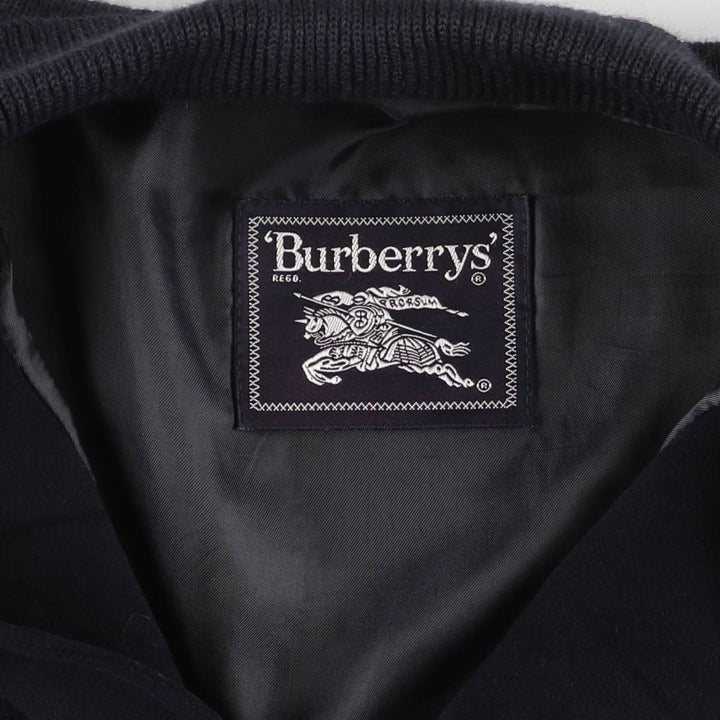 Burberry's wool jacket, men's size XL unclear navy blue type Vintage Second Hand