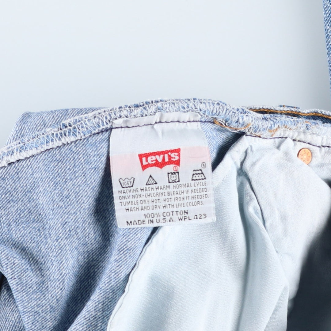 90'S Levi's 501-0193 Straight Denim Pants Made in USA Men's W30 Vintage cotton blue type Vintage Second Hand