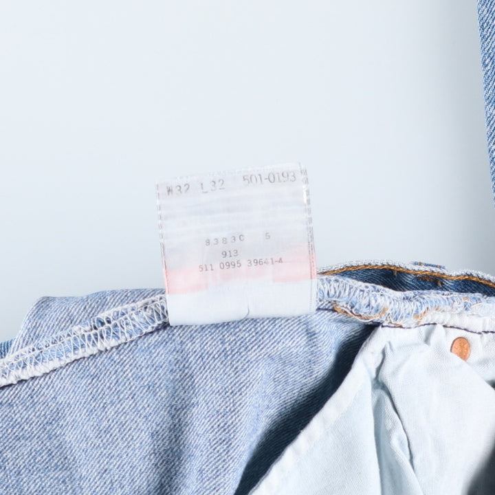 90'S Levi's 501-0193 Straight Denim Pants Made in USA Men's W30 Vintage cotton blue type Vintage Second Hand