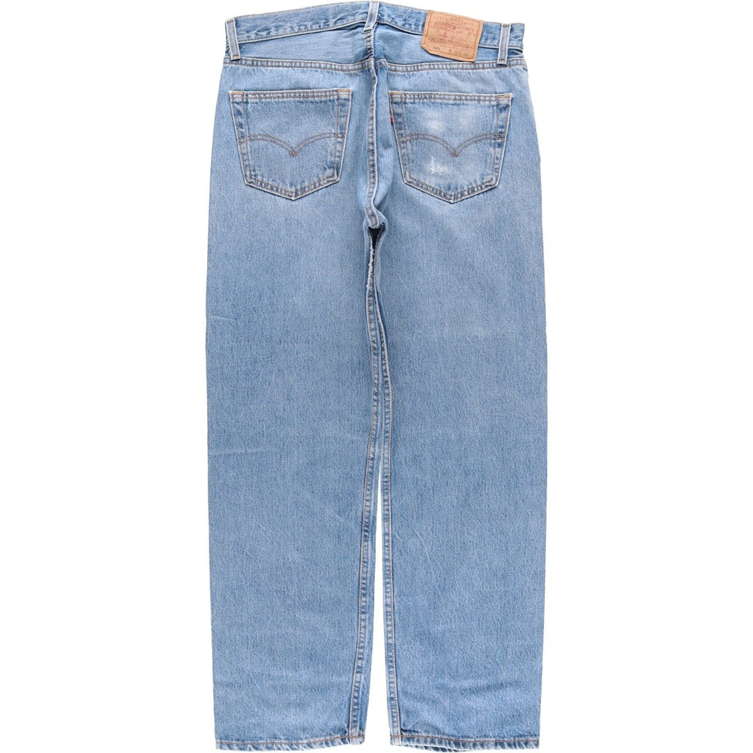 90'S Levi's 501-0118 Straight Denim Pants, Made in USA, Men's, Size 34, Vintage cotton blue type Vintage Second Hand