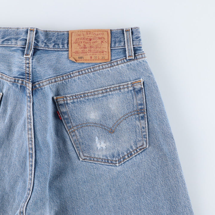 90'S Levi's 501-0118 Straight Denim Pants, Made in USA, Men's, Size 34, Vintage cotton blue type Vintage Second Hand