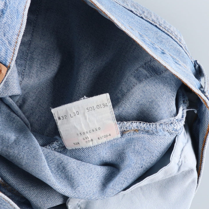 90'S Levi's 501-0134 Straight Denim Pants Made in USA Men's W31 Vintage cotton blue type Vintage Second Hand