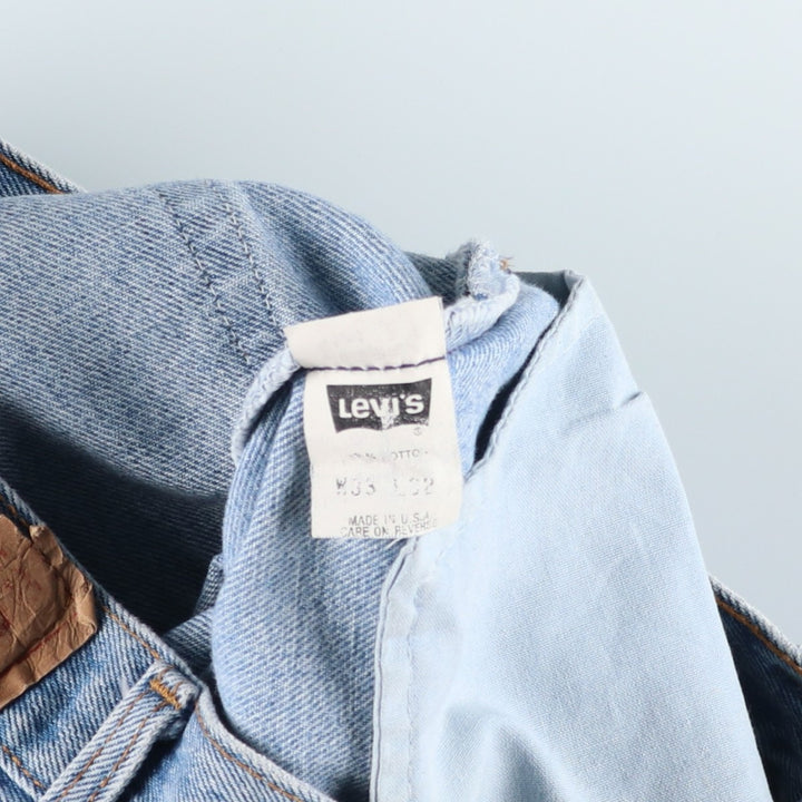 90'S Levi's 501-0193 Straight Denim Pants Made in USA Men's W31 Vintage cotton blue type Vintage Second Hand