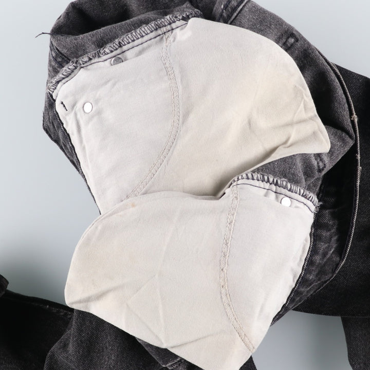 90'S Levi's 505 Regular Fit Straight Leg Tapered Denim Pants with Orange Tabs and Black Denim, Made in USA, Men's Size 34 cotton black type Vintage Second Hand