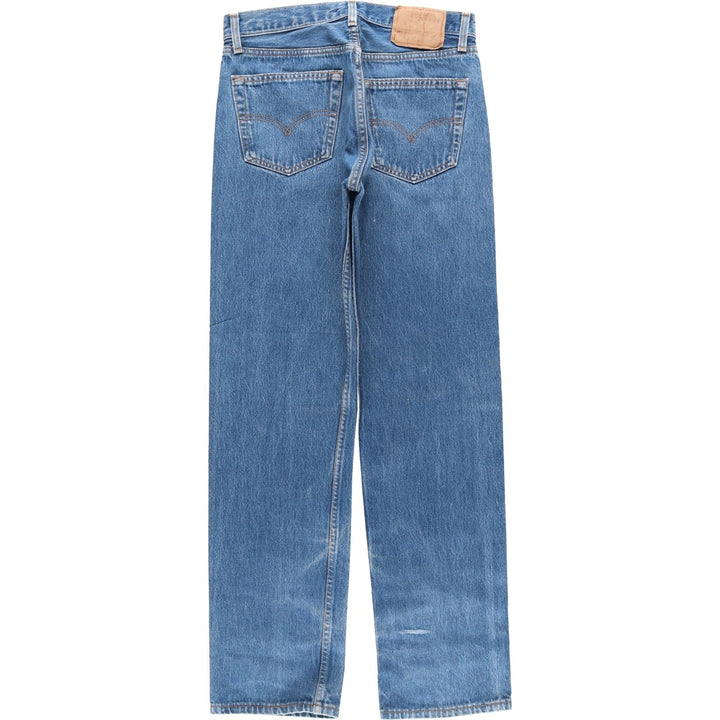 90'S Levi's 501-0115 Straight Denim Pants, Made in USA, Men's, W30, Vintage cotton blue type Vintage Second Hand