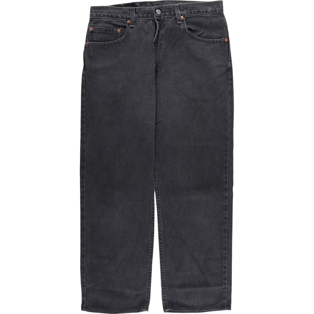 2000'S Levi's 00505-0260 Regular Fit Straight Leg Black Denim Tapered Denim Pants, Made in USA, Men's Size W32 cotton black type Vintage Second Hand
