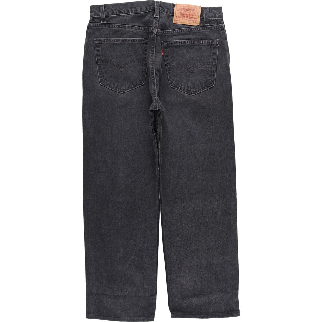 2000'S Levi's 00505-0260 Regular Fit Straight Leg Black Denim Tapered Denim Pants, Made in USA, Men's Size W32 cotton black type Vintage Second Hand