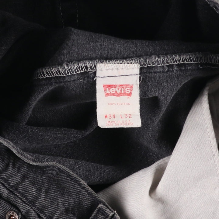 90s-00'S Levi's 505-0260 Black Denim Tapered Denim Pants, Made in the USA, Men's, Size W33, Vintage cotton black type Vintage Second Hand