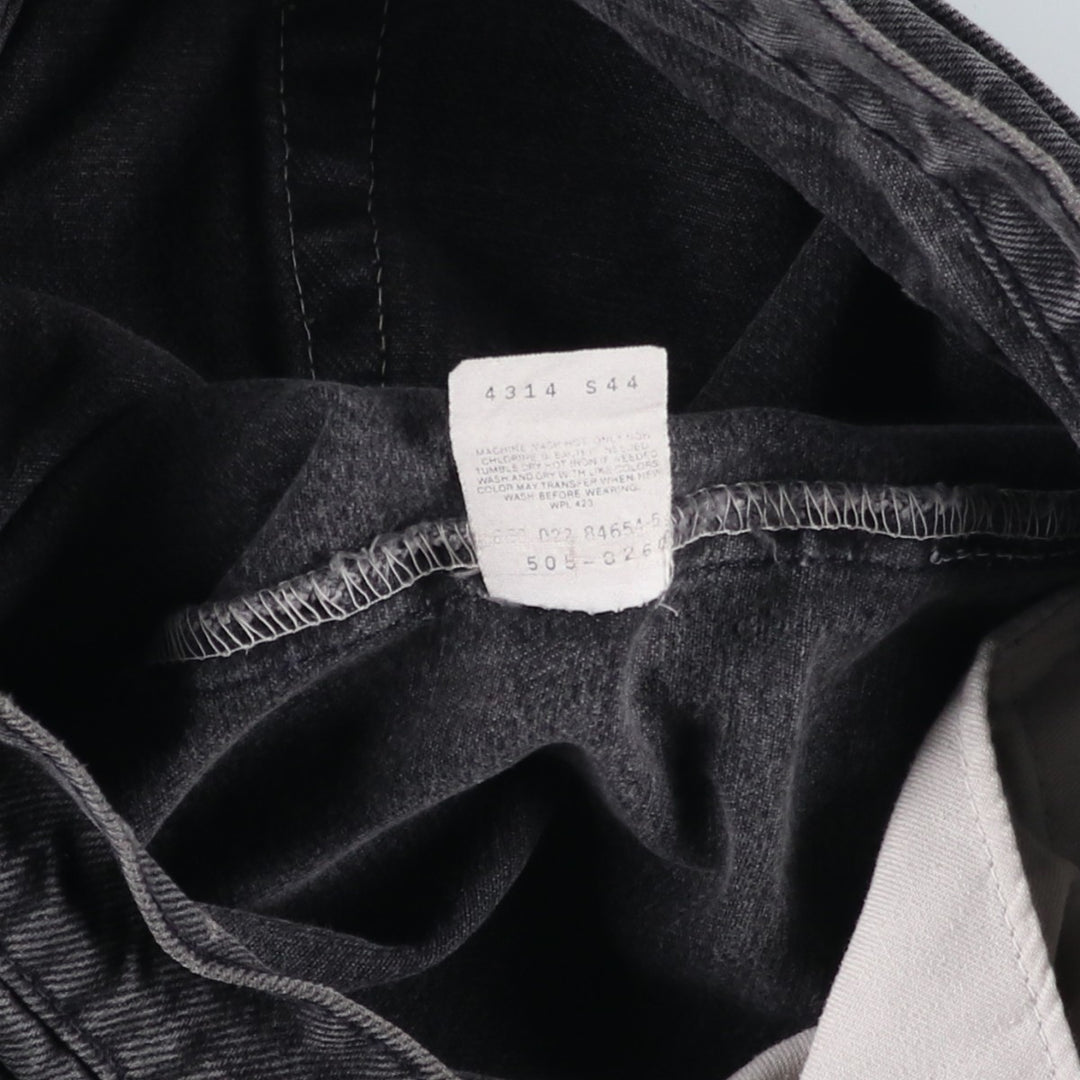 90s-00'S Levi's 505-0260 Black Denim Tapered Denim Pants, Made in the USA, Men's, Size W33, Vintage cotton black type Vintage Second Hand