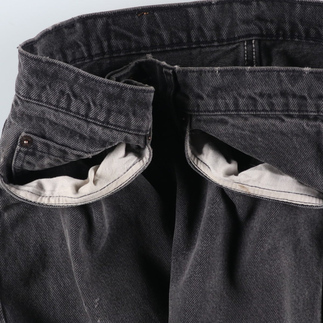 90s-00'S Levi's 505-0260 Black Denim Tapered Denim Pants, Made in the USA, Men's, Size W33, Vintage cotton black type Vintage Second Hand