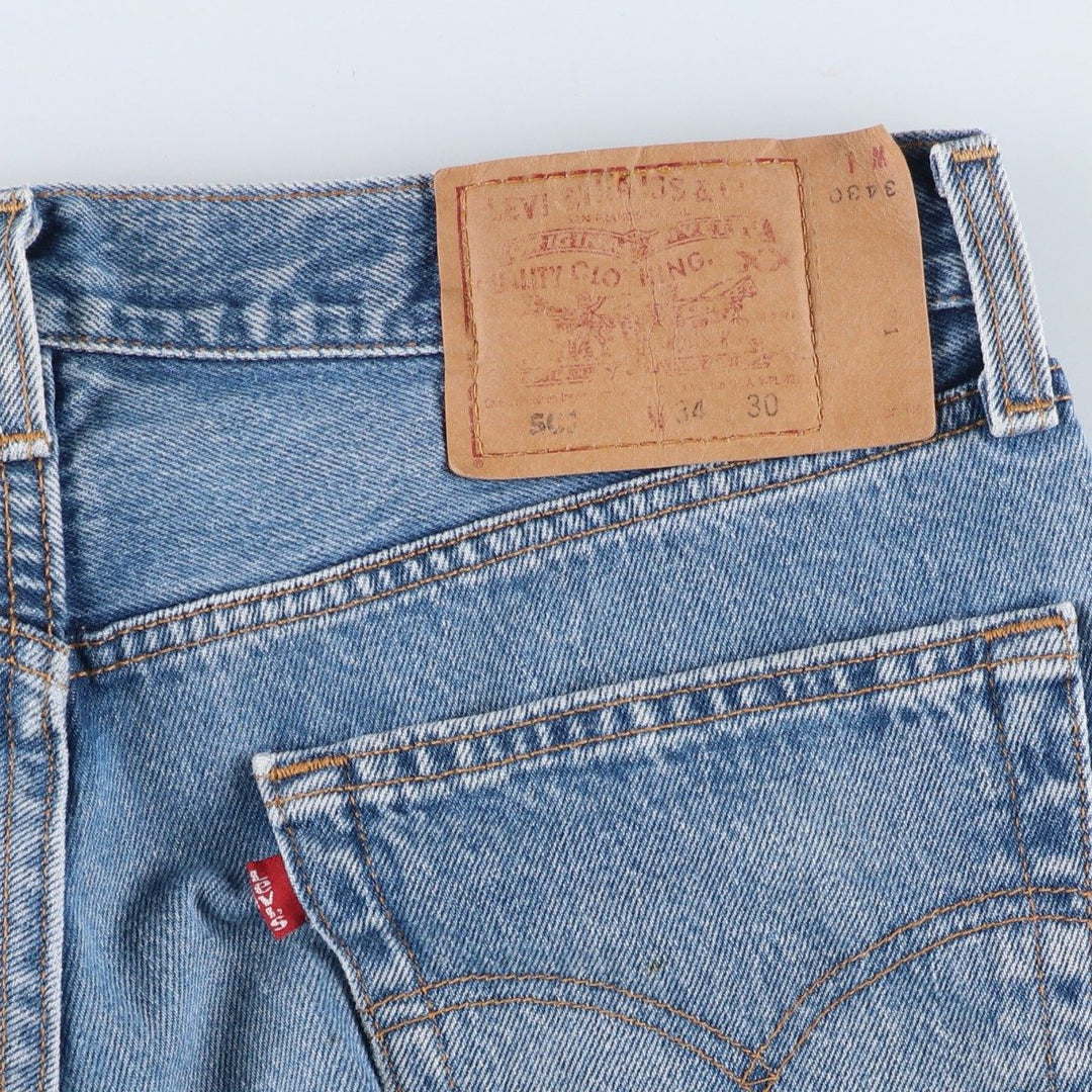 90'S Levi's 501-0193 Straight Denim Pants Made in USA Men's W32 Vintage cotton blue type Vintage Second Hand