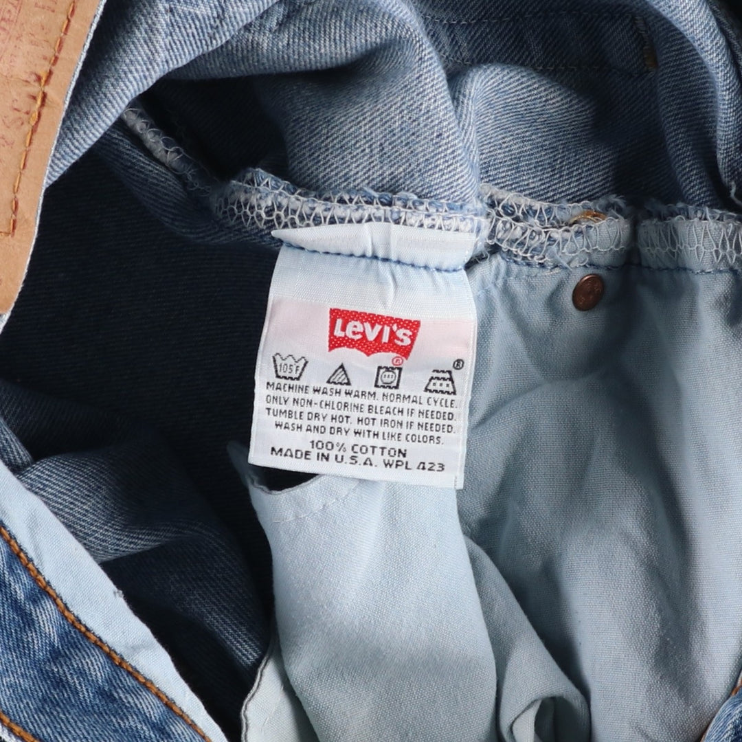 90'S Levi's 501-0193 Straight Denim Pants Made in USA Men's W32 Vintage cotton blue type Vintage Second Hand