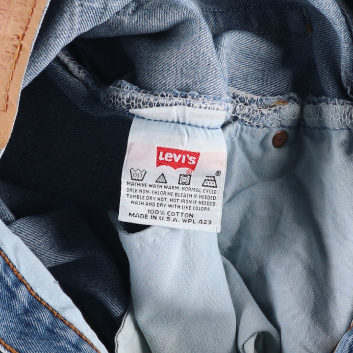 90'S Levi's 501-0193 Straight Denim Pants Made in USA Men's W32 Vintage cotton blue type Vintage Second Hand