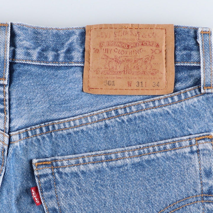 90'S Levi's 501-0193 Straight Denim Pants Made in USA Men's W30 Vintage cotton blue type Vintage Second Hand