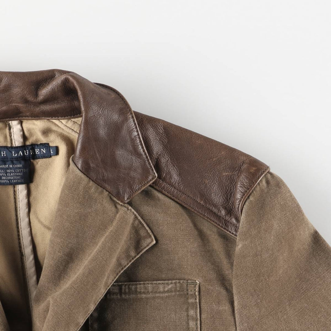 Ralph Lauren Duck Hunting Jacket, Women's, Size L cotton brown type Vintage Second Hand