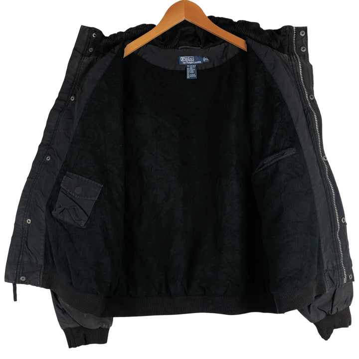 Ralph Lauren POLO by Ralph Lauren padded jacket puffer jacket men's XL size cotton black type Vintage Second Hand