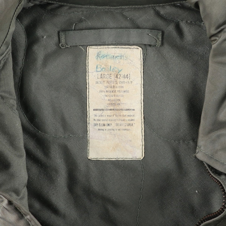 90's US military actual product CWU-45 Aromatic polyamide Khaki type Vintage Second Hand
