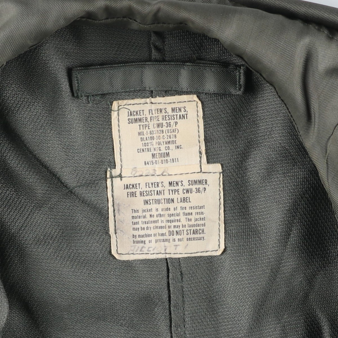 80's US military actual product CWU-36 polyamide Khaki type Vintage Second Hand