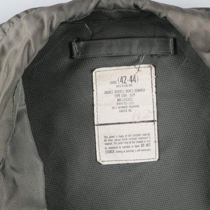 90's US military actual product CWU-36 polyamide Khaki type Vintage Second Hand