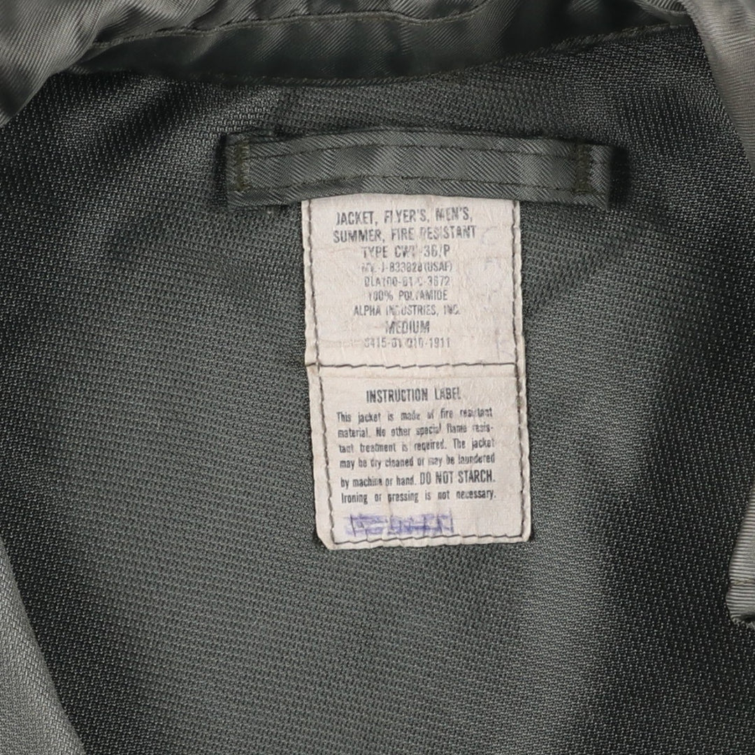 80's US military actual product CWU-36 polyamide Khaki type Vintage Second Hand