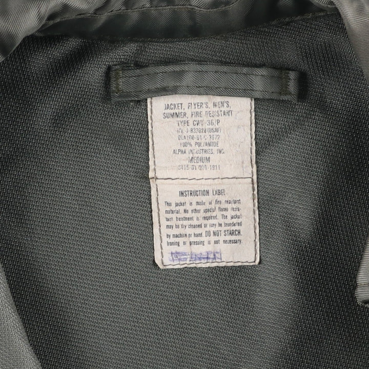 80's US military actual product CWU-36 polyamide Khaki type Vintage Second Hand