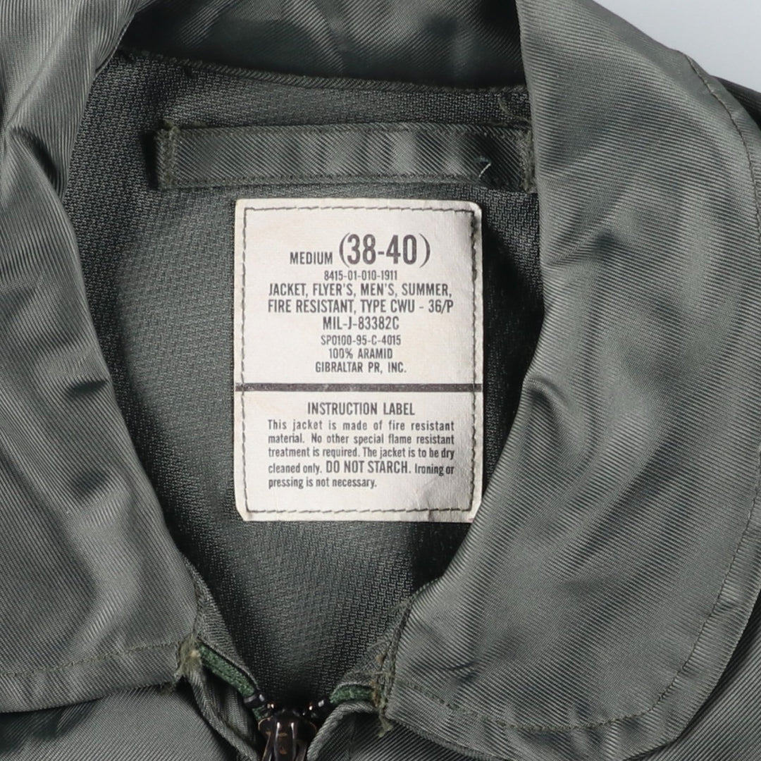 90's US military actual product CWU-36 Aramid Khaki type Vintage Second Hand