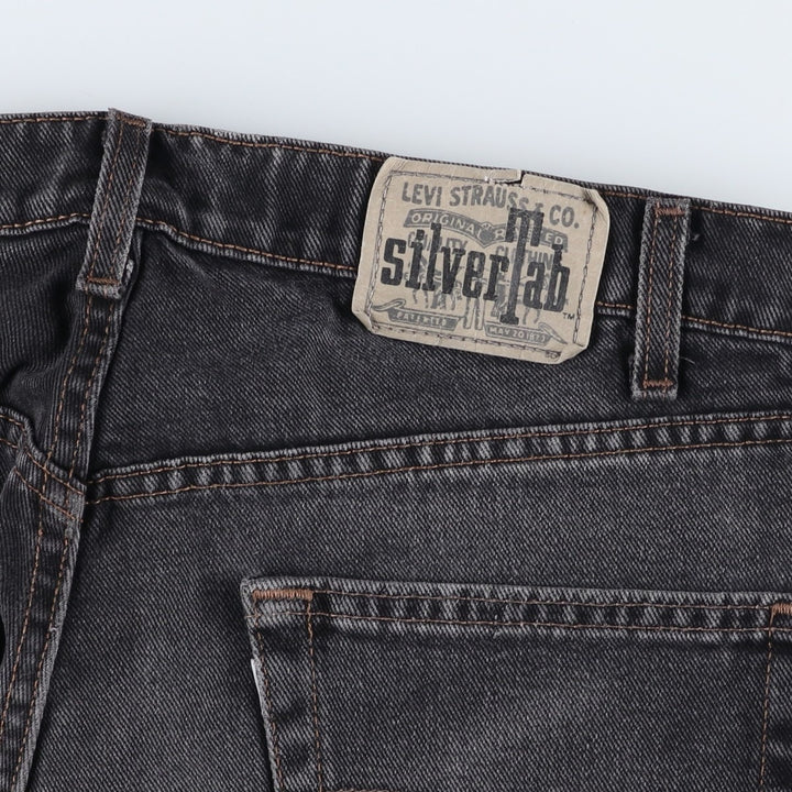 90'S Levi's Silver Tab Relaxed Fit Straight Leg Tapered Black Denim Pants, Made in USA, Men's Size W33 cotton black type Vintage Second Hand