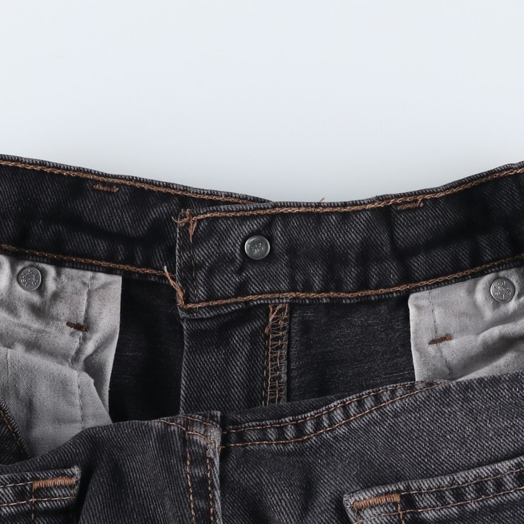 90'S Levi's Silver Tab Relaxed Fit Straight Leg Tapered Black Denim Pants, Made in USA, Men's Size W33 cotton black type Vintage Second Hand