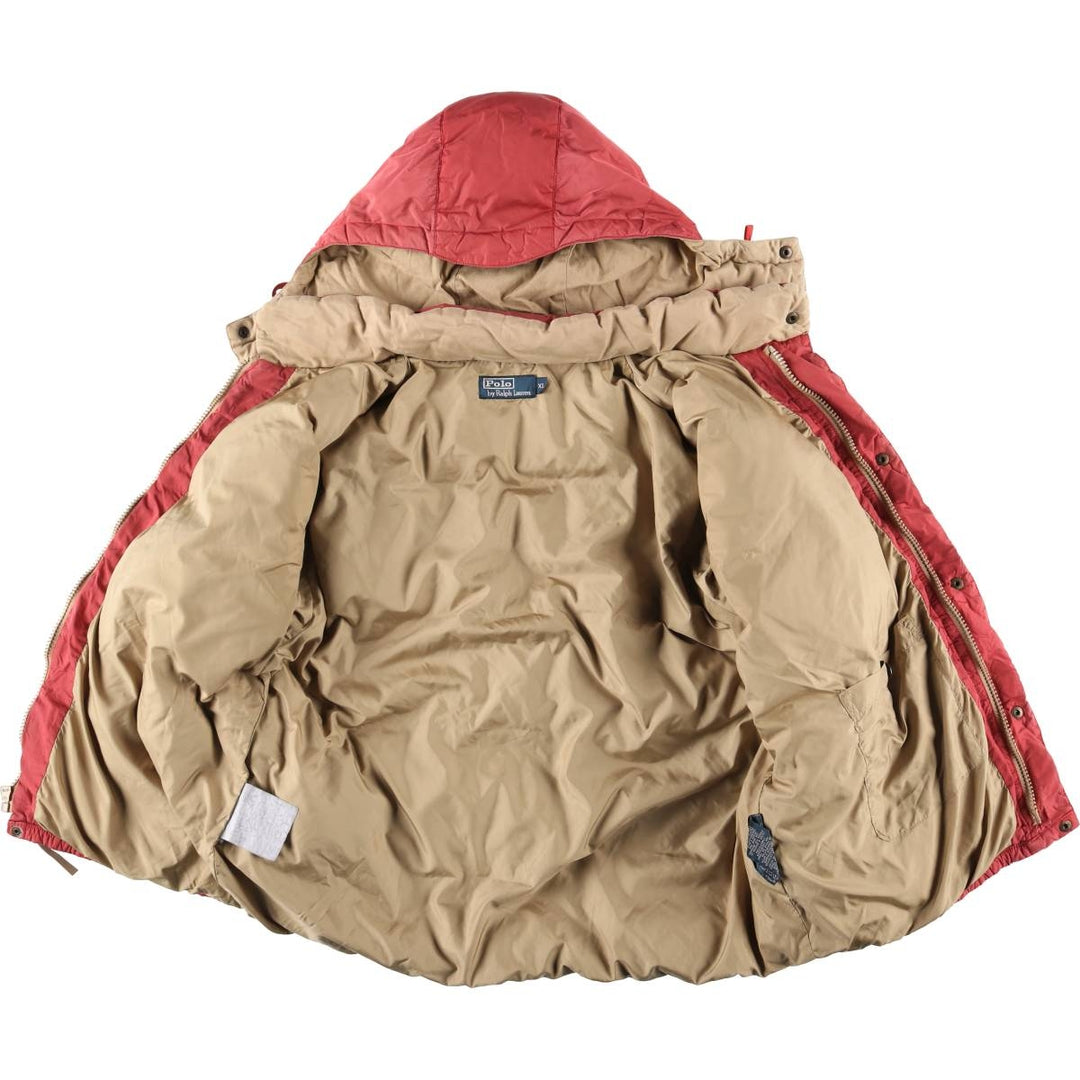 Ralph Lauren POLO by Ralph Lauren Down Parka, Men's XL polyester red type Vintage Second Hand