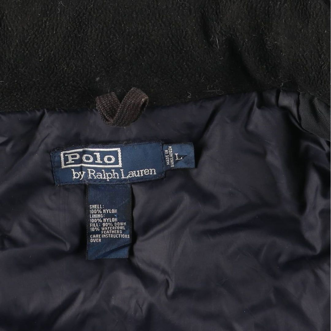 Ralph Lauren POLO by Ralph Lauren down jacket, men's size L Nylon navy blue type Vintage Second Hand
