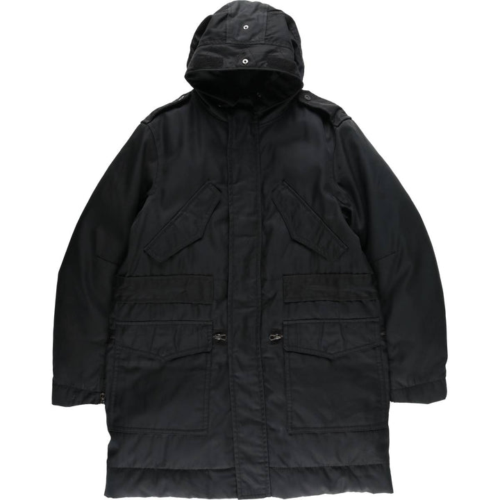 Ralph Lauren RLX hooded down coat, men's size M Nylon black type Vintage Second Hand