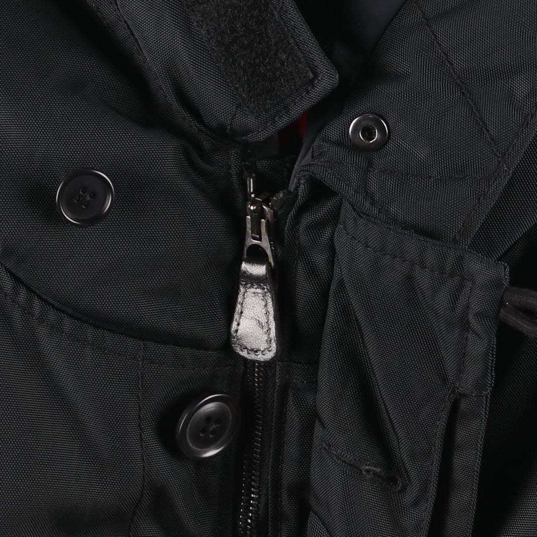 Ralph Lauren RLX hooded down coat, men's size M Nylon black type Vintage Second Hand