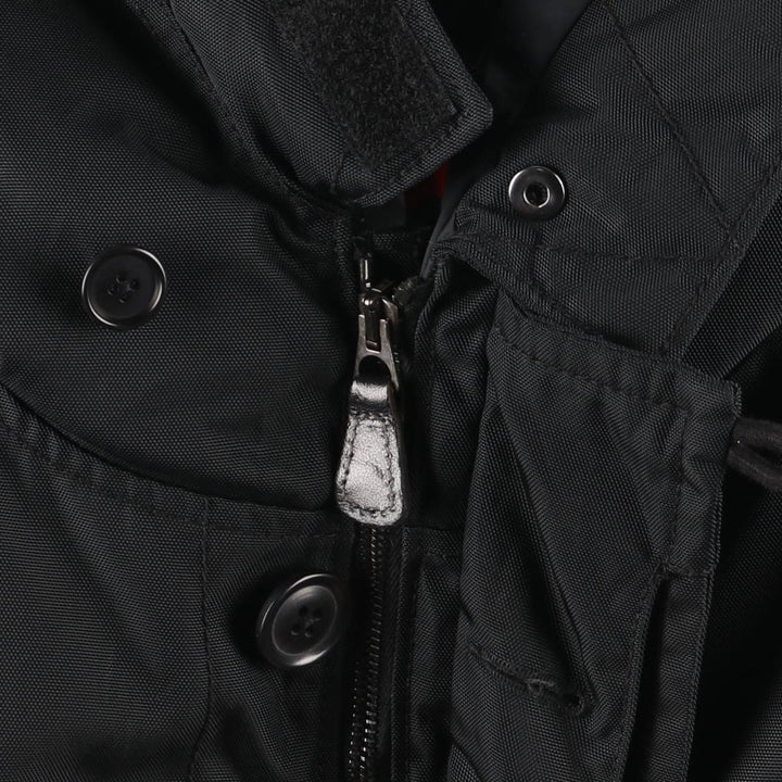 Ralph Lauren RLX hooded down coat, men's size M Nylon black type Vintage Second Hand