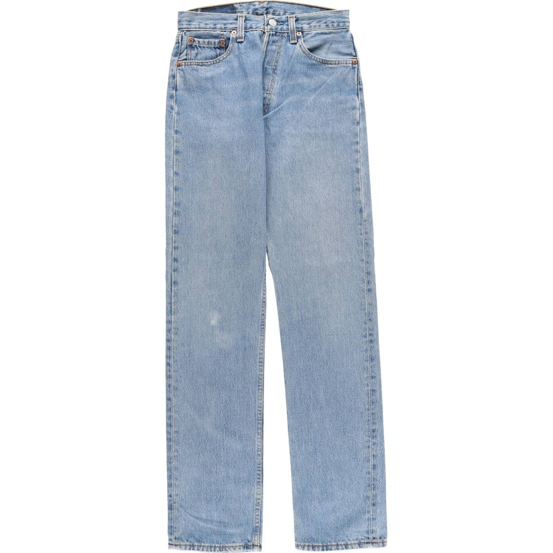 90'S Levi's 6501-0193 Straight Denim Pants, Made in USA, Women's Size L (W28), Vintage cotton blue type Vintage Second Hand