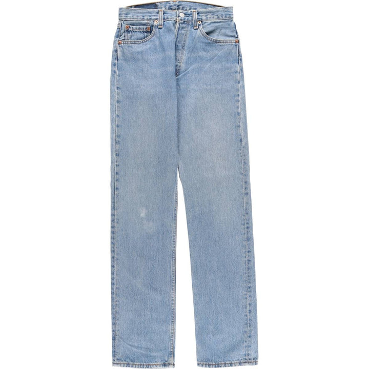 90'S Levi's 6501-0193 Straight Denim Pants, Made in USA, Women's Size L (W28), Vintage cotton blue type Vintage Second Hand