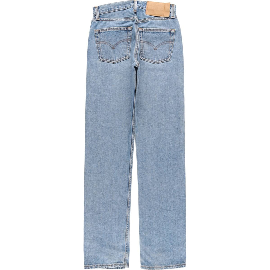 90'S Levi's 6501-0193 Straight Denim Pants, Made in USA, Women's Size L (W28), Vintage cotton blue type Vintage Second Hand