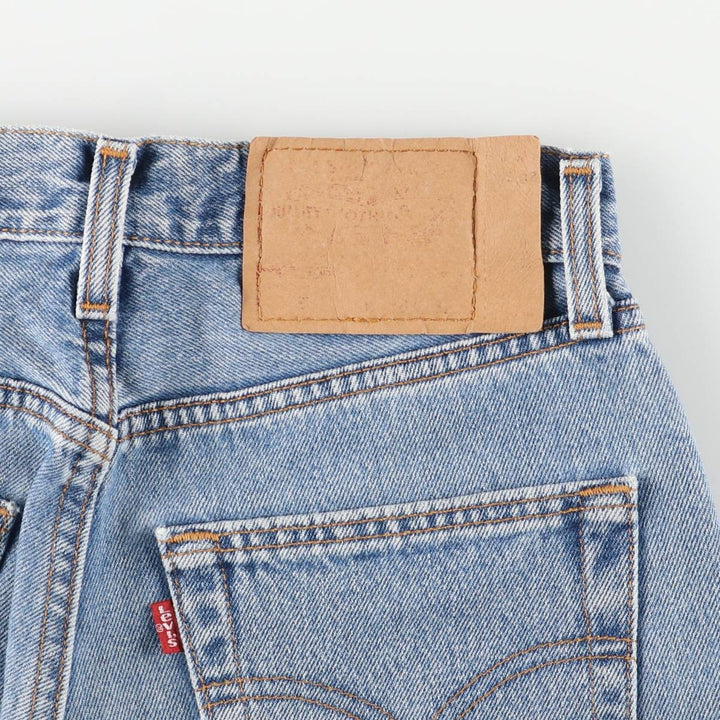 90'S Levi's 6501-0193 Straight Denim Pants, Made in USA, Women's Size L (W28), Vintage cotton blue type Vintage Second Hand
