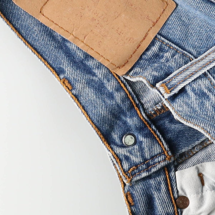 90'S Levi's 6501-0193 Straight Denim Pants, Made in USA, Women's Size L (W28), Vintage cotton blue type Vintage Second Hand