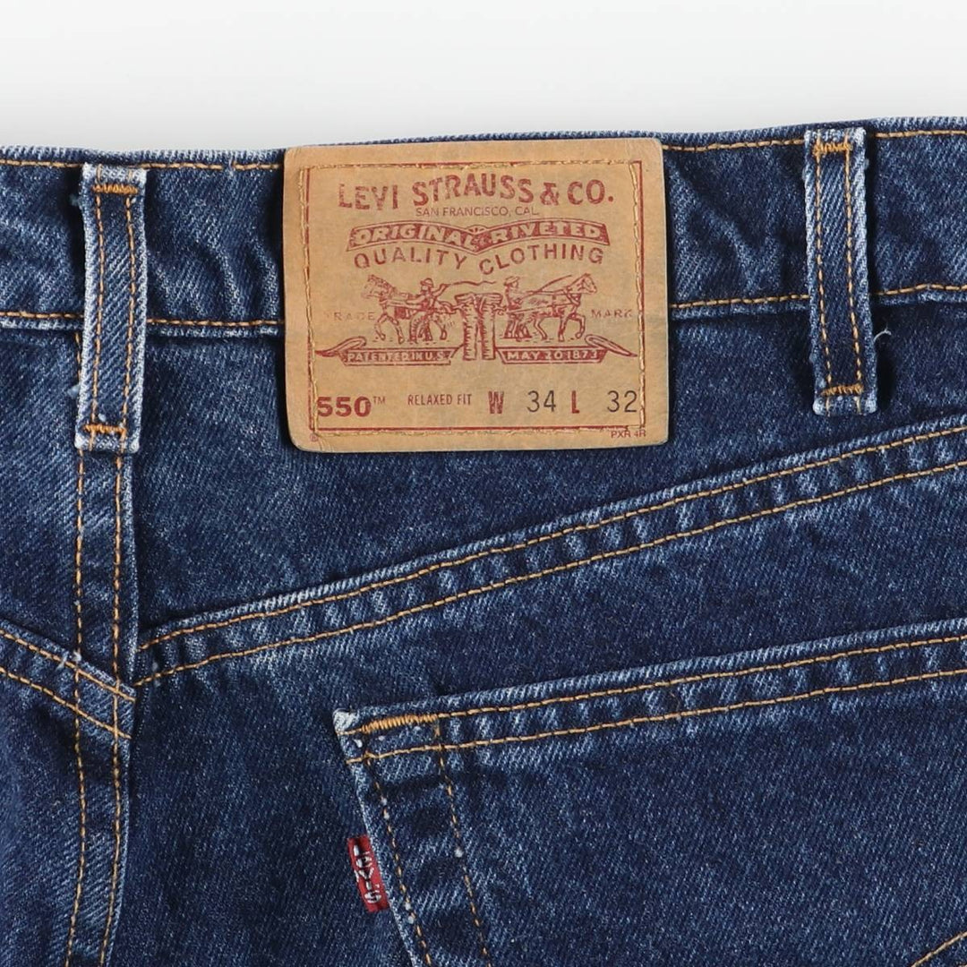 90'S Levi's 505-4819 Tapered Denim Pants, Made in USA, Men's Size 34, Vintage cotton blue type Vintage Second Hand