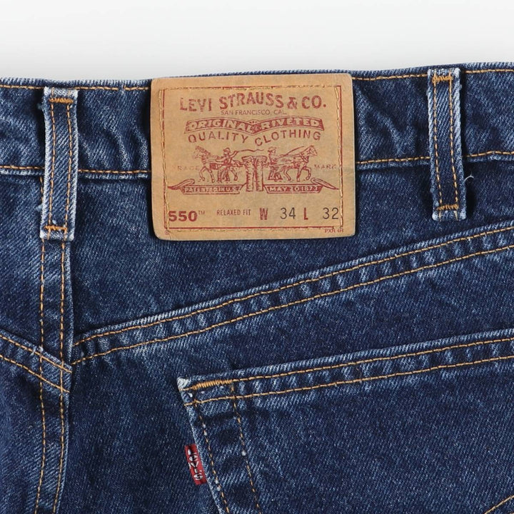 90'S Levi's 505-4819 Tapered Denim Pants, Made in USA, Men's Size 34, Vintage cotton blue type Vintage Second Hand