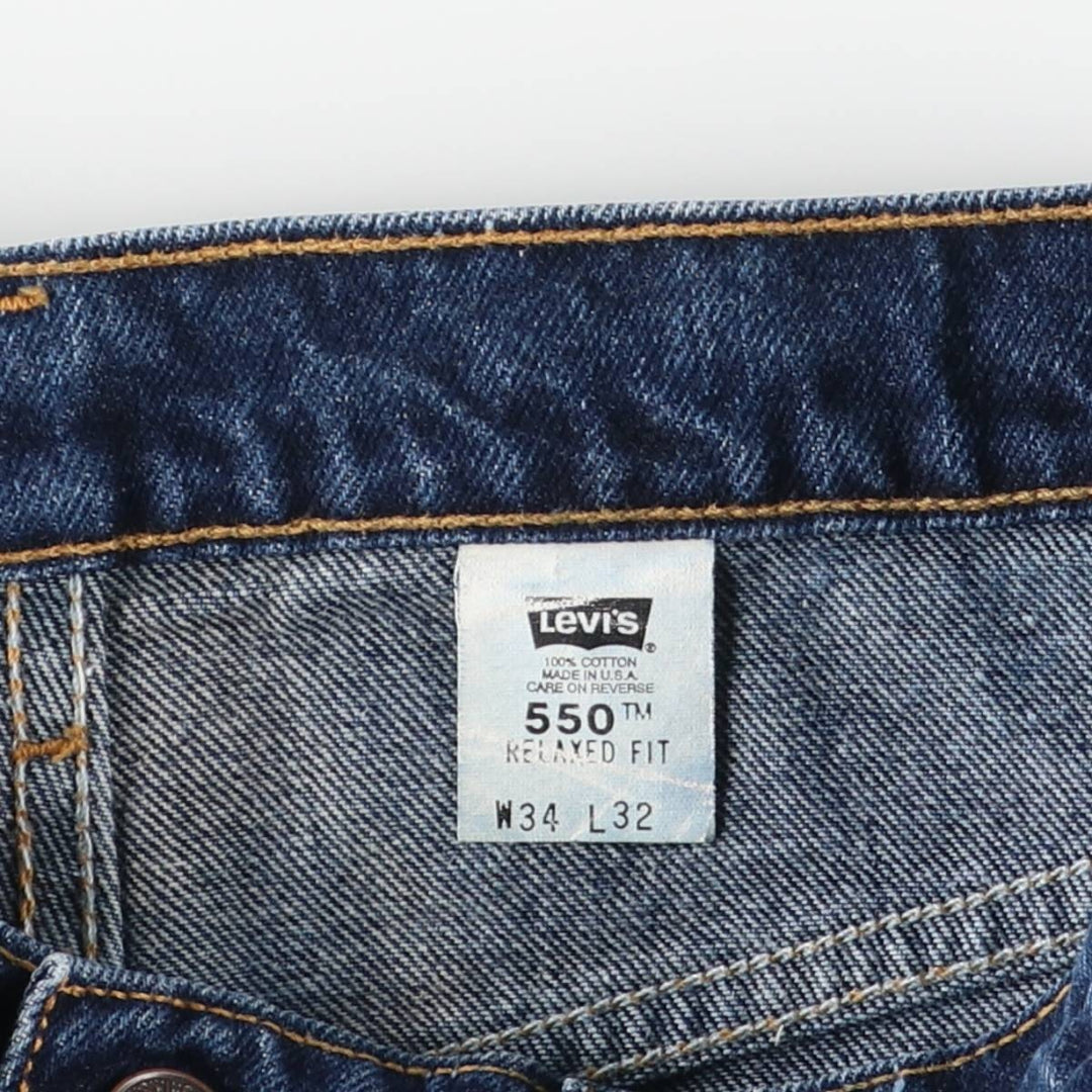 90'S Levi's 505-4819 Tapered Denim Pants, Made in USA, Men's Size 34, Vintage cotton blue type Vintage Second Hand