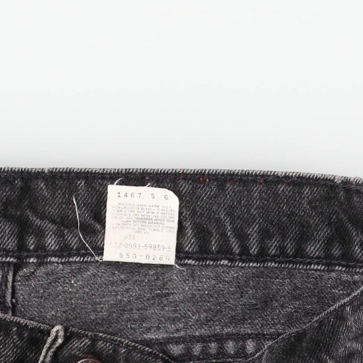 90'S Levi's 550-0260 Black Denim Tapered Denim Pants Made in USA Men's W30 Vintage cotton black type Vintage Second Hand