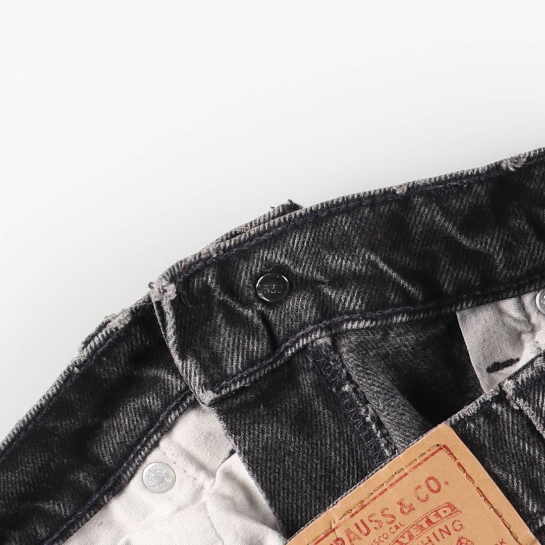 90'S Levi's 550-0260 Black Denim Tapered Denim Pants Made in USA Men's W30 Vintage cotton black type Vintage Second Hand