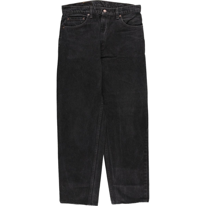 90'S Levi's 550 Relaxed Fit Tapered Leg Black Denim Pants, Men's Size 34 (Vintage) cotton black type Vintage Second Hand