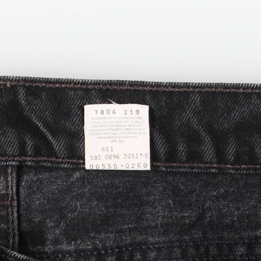 90'S Levi's 550 Relaxed Fit Tapered Leg Black Denim Pants, Men's Size 34 (Vintage) cotton black type Vintage Second Hand